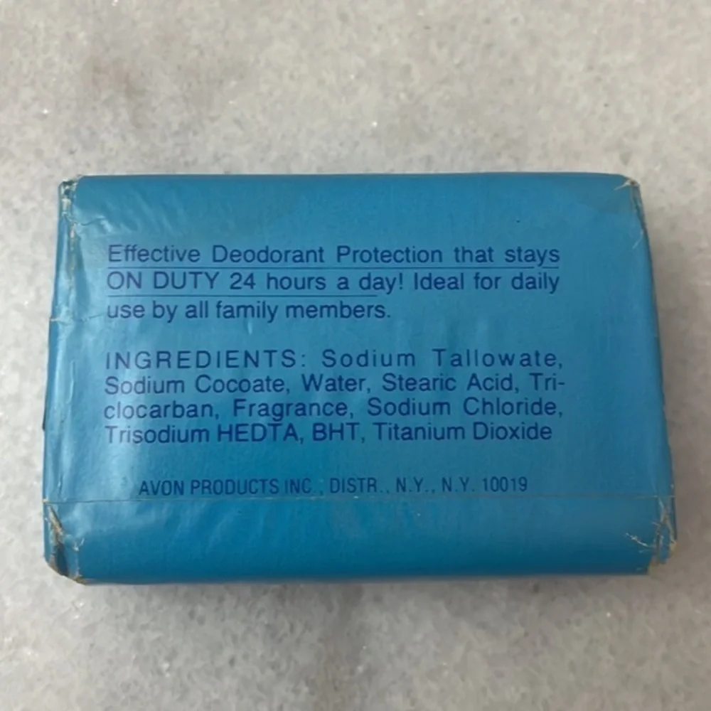 Vintage Avon on Duty 24 deodorant bar hand soap Net Wt 3 Oz.